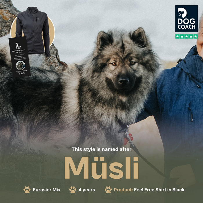 FeelFree Dog Walker Zip Jacket | Black | Musli