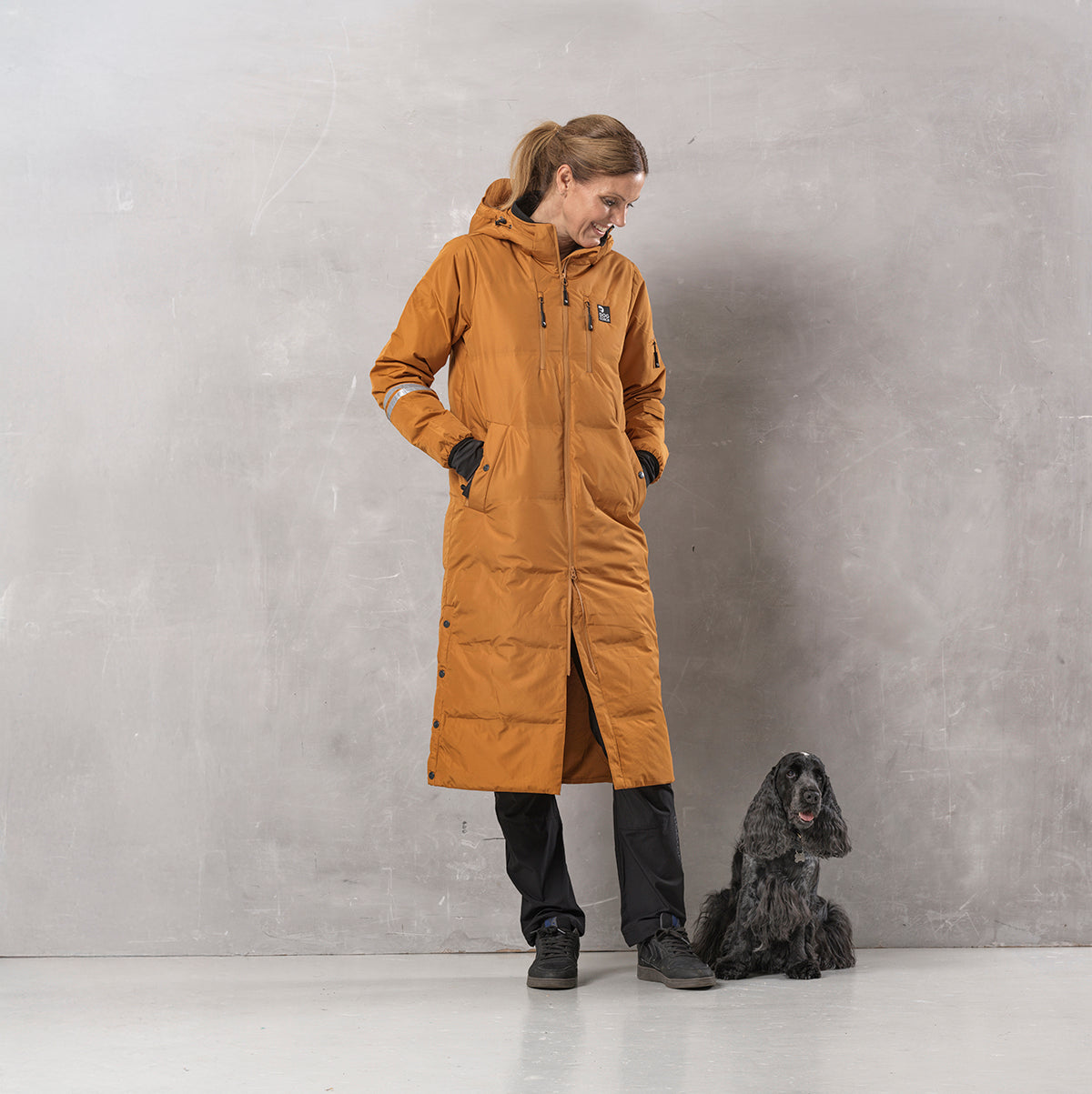 Long KeepDry Dog Walker Coat | Mustard | Dorthea – DogCoach