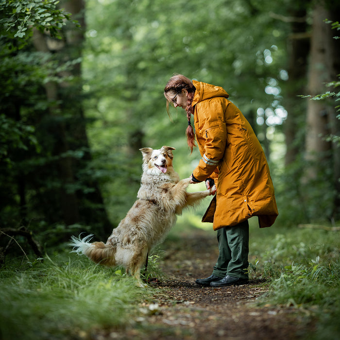 Long KeepDry Dog Walker Coat | Mustard | Dorthea
