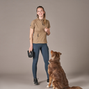 FeelFree Dog Walker Zip T-shirt I Mocca I Chomsky
