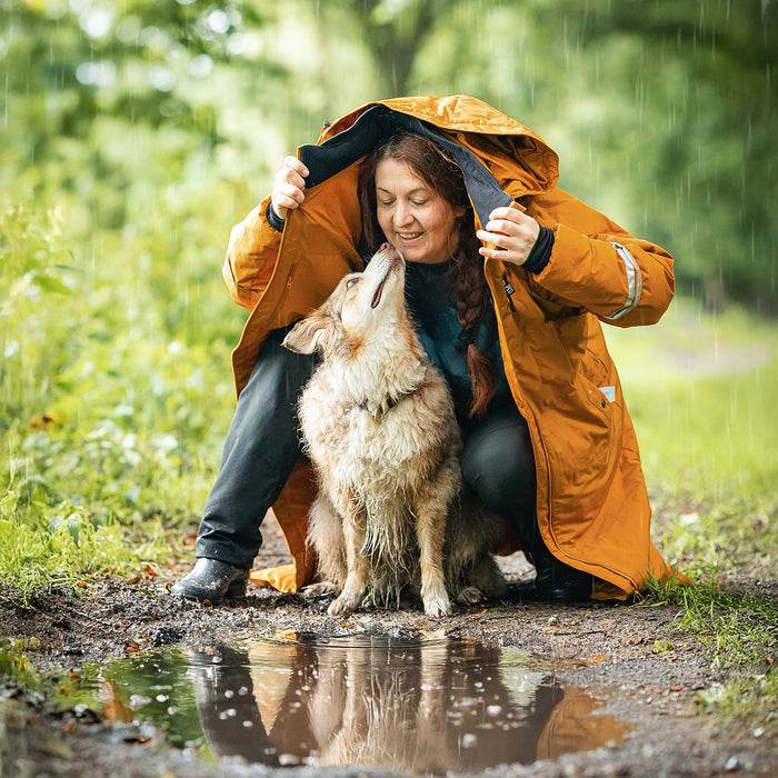 Long KeepDry Dog Walker Coat | Mustard | Dorthea