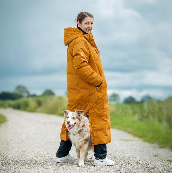 Long KeepDry Dog Walker Coat | Mustard | Dorthea