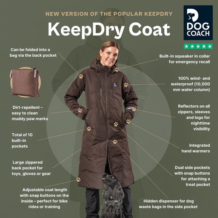 Long KeepDry Dog Walker Coat | Pinetree | Macro