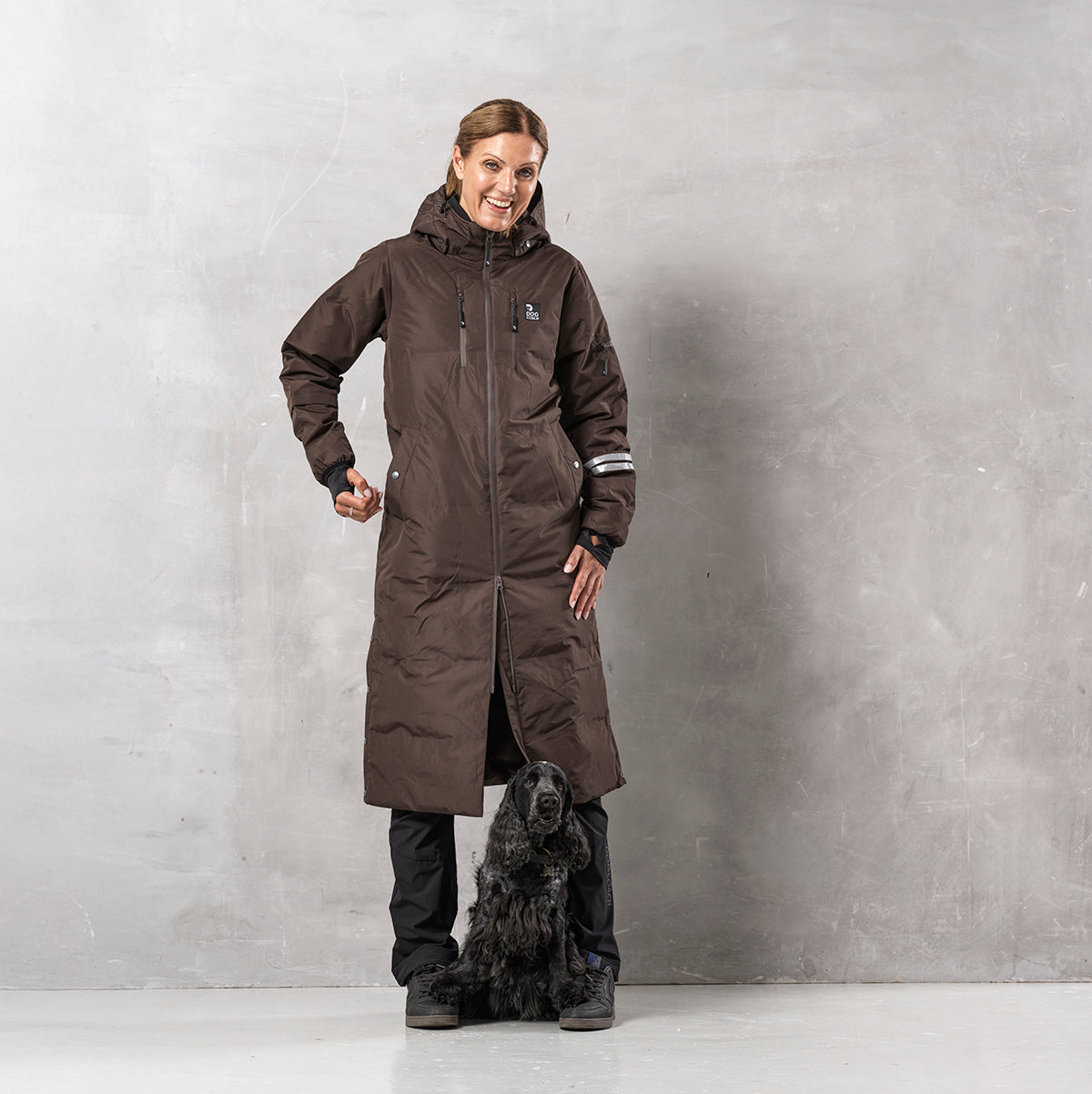 Long KeepDry Dog Walker Coat | Bison | Molly – DogCoach